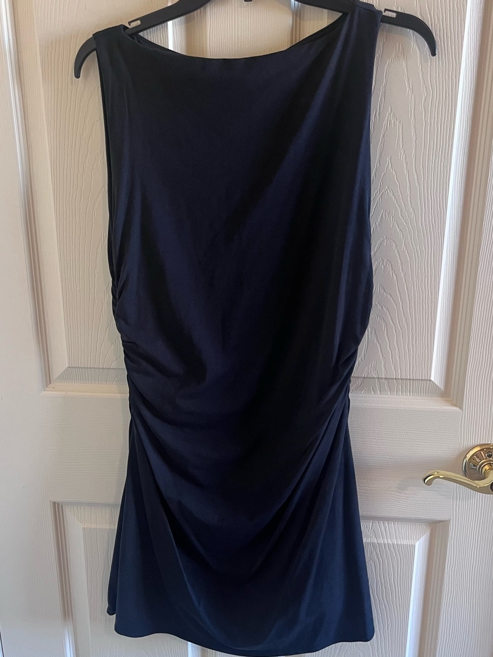 Abercrombie & Fitch Black Cinched Waist Mini Dress Large Sleeveless